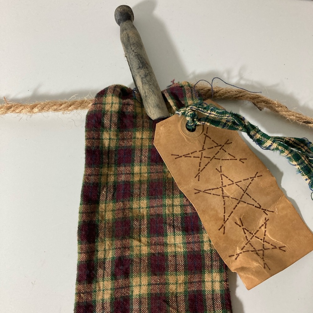 Rustic Plaid Christmas Stockings Set - Picture 4 of 9